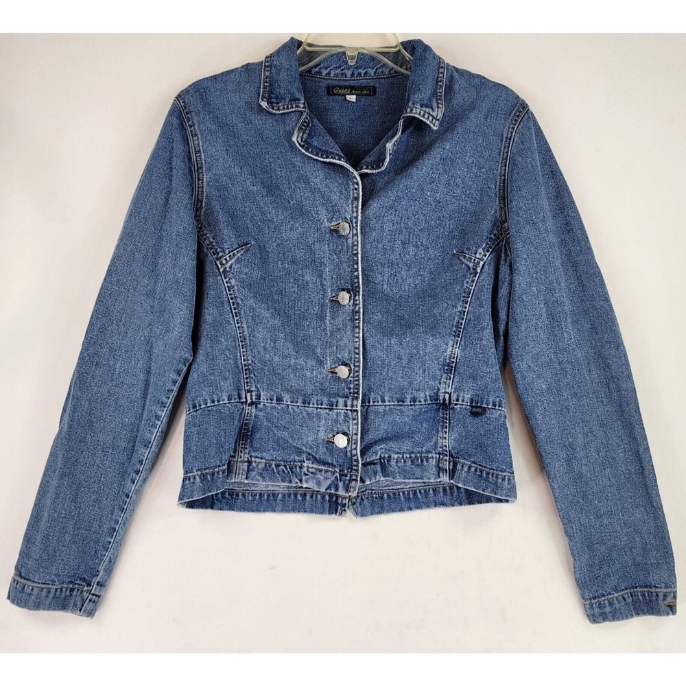 Guess Jean Jacket Womens Large‎ Blue Denim Classiccore Casual Vintage USA